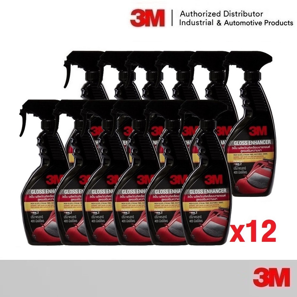 (x12ขวด) 3M 39034LT น้ำยาเคลือบสี เพิ่มความเงา 400ml Gloss Enhancer Quick Wax