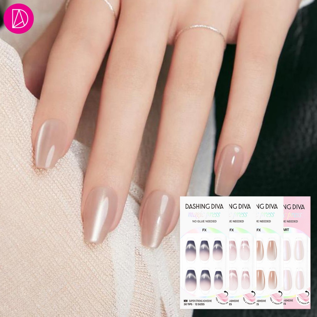 Dashing Diva เล็บปลอม ทรงรองเท้าบัลเล่ต์ รุ่น MDR4F008XC-MDR4F021CF จำนวน 1 กล่องมี 30 เล็บ