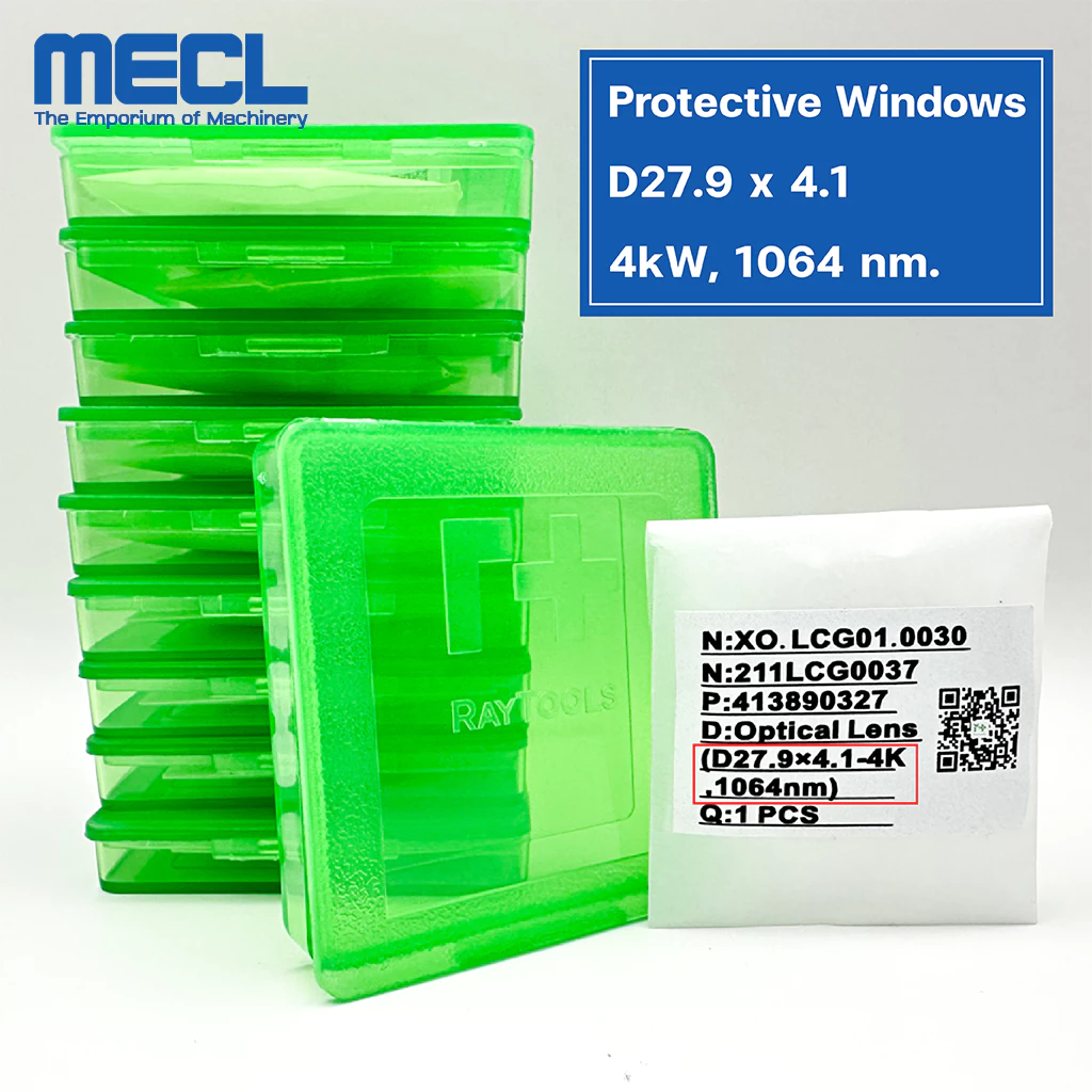 MECL_001 D27.9*4.1 D24.9*1.5 D37*7 เลนส์ป้องกันแสงเลเซอร์ออปติคอล สําหรับ Raytools Fiber Laser Head