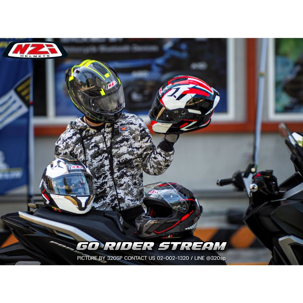 หมวกกันน็อค NZi GO RIDER STREAM ติดตั้งกล้องได้ !! ของแท้จากสเปน!! ส่งไว!! thumbnail 5