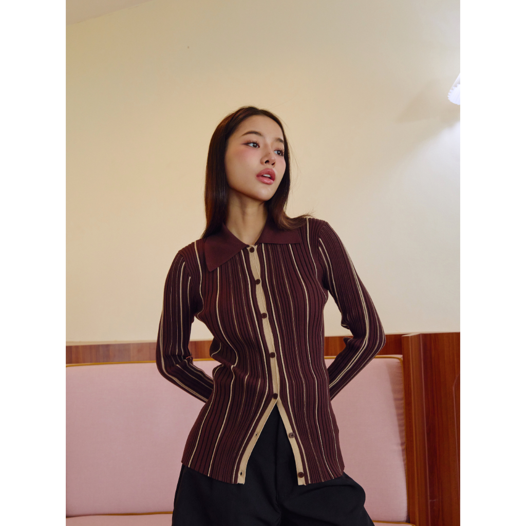 NOUVELLI knit cardigan เสื้อคาดิแกนนิทตัวยาว เสื้อกันหนาวผู้หญิง
