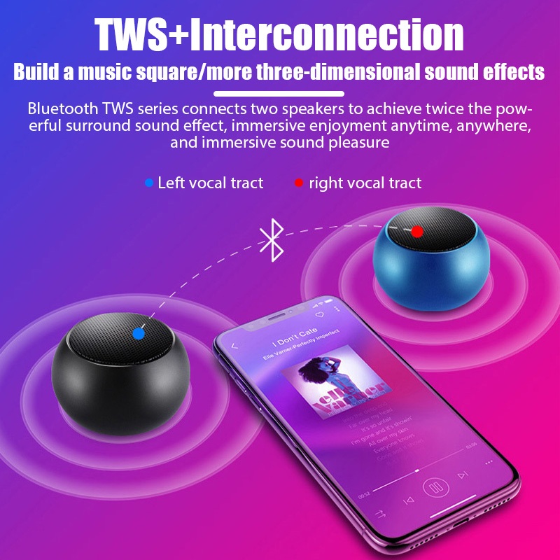 【พร้อมส่ง】ลําโพงซับวูฟเฟอร์ไร้สาย บลูทูธ 5.0 HIFI ขนาดเล็ก แบบพกพา สําหรับกลางแจ้ง