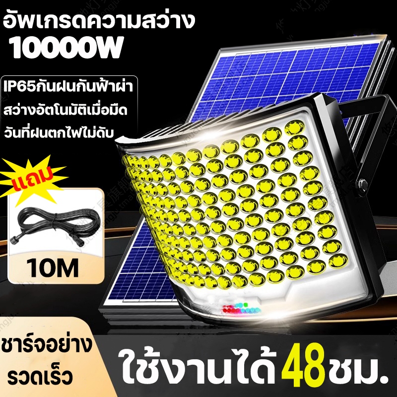 【การประกันคุณภาพ】ไฟโซล่าเซลล์ กันฝนกันฟ้าผ่า สว่างอัตโนมัติเมื่อมืด โซลาร์เซลล์ Solar Light ไฟ โซล่าเซล โคมไฟโซลาเซล