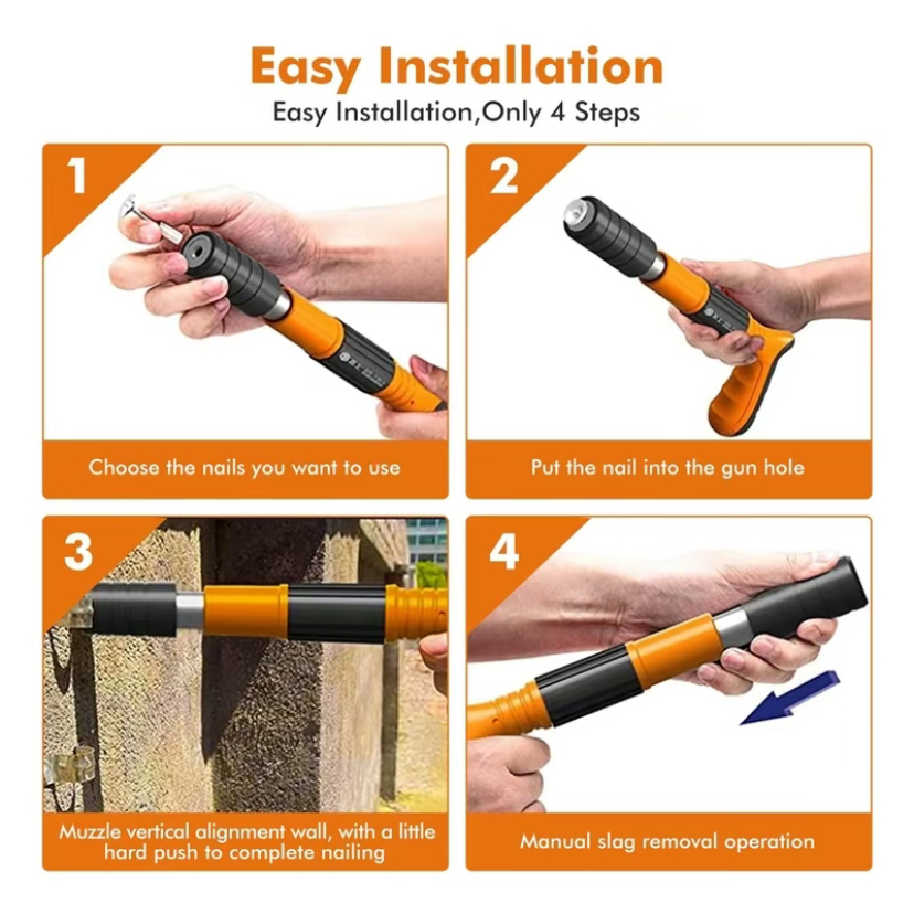 ปืนยิงตะปู เครื่องยิงตะปู เครื่องยิงตะปูแรงดันสูง ยิงยึดได้ทั้งไม้ เหล็ก ผนังปูนไม่ต้องเจาะสว่ mini เครื่องยิงตะปู - รูปที่ 2