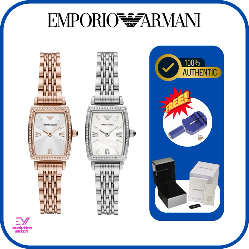 นาฬิกาข้อมือผู้หญิง EMPORIO ARMANI รุ่น AR11405 AR11406 Gianni T-Bar Quartz ของแท้100% ประกัน 2 ปี