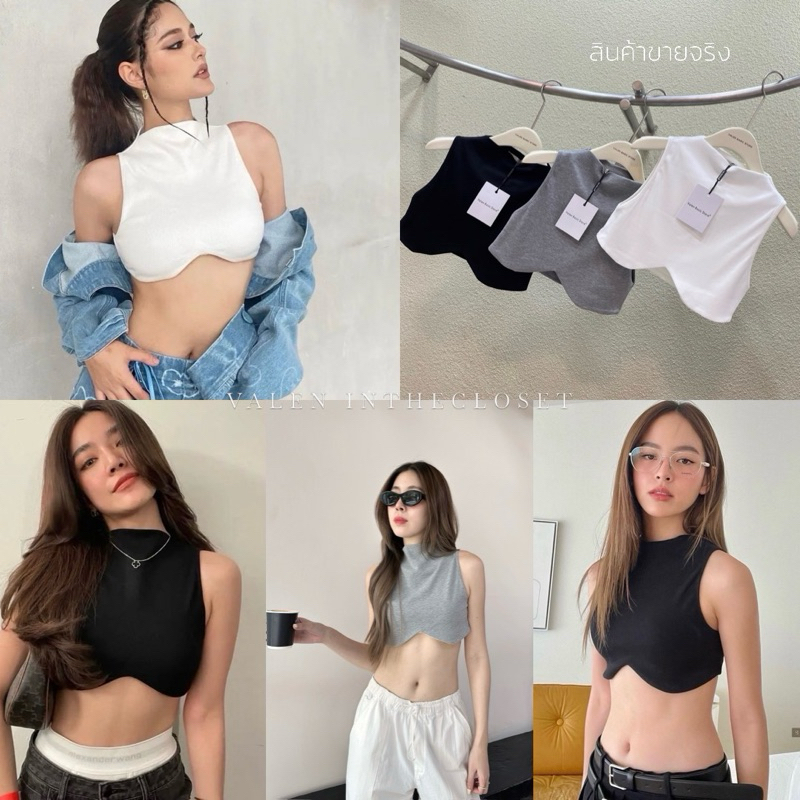 ส่งแมส Zr CROP TOP 🔖 เสื้อ Crop  ผ้าร่อง มีซับใน งานดีมากๆค้า