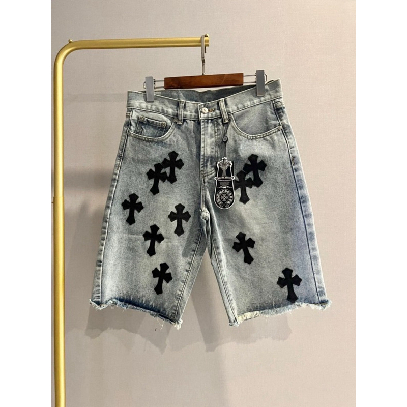 กางเกงยีนส์ CHROME HEART SHORT PANT