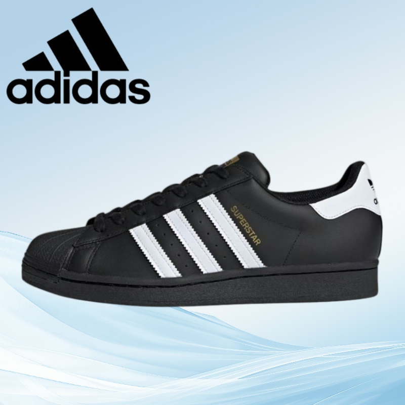 adidas originals Superstar รองเท้าผ้าใบหุ้มข้อต่ำน้ำหนักเบาเปรี้ยวนำเทรนด์หัวเชลล์ unisex