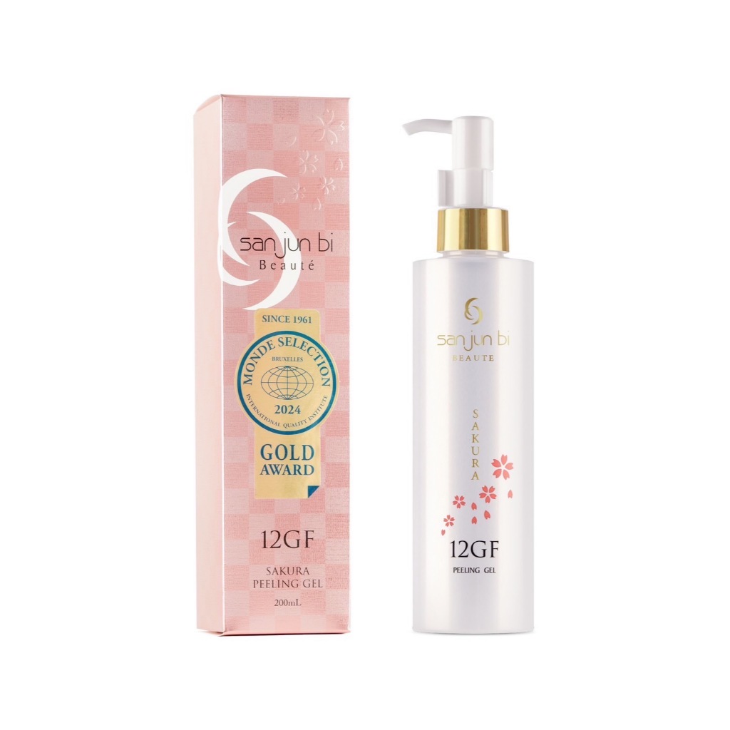 เจลขัดผิวหน้าใส ซัน จุน บิ พีลลิ่ง เจล San jun bi Sakura 12GF Peeling Gel 200ml. กลิ่นซากุระ