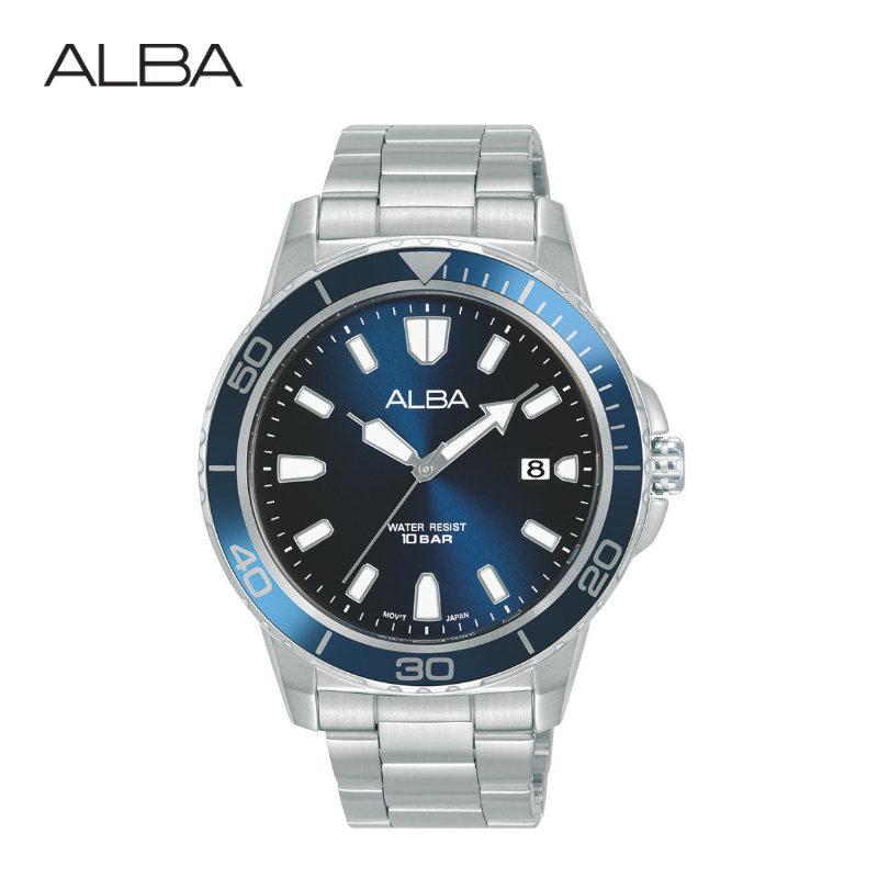 ALBA Sportive Quartz อัลบา นาฬิกาข้อมือ รุ่น AS9U11X ขนาด 42 mm.สีน้ำเงิน
