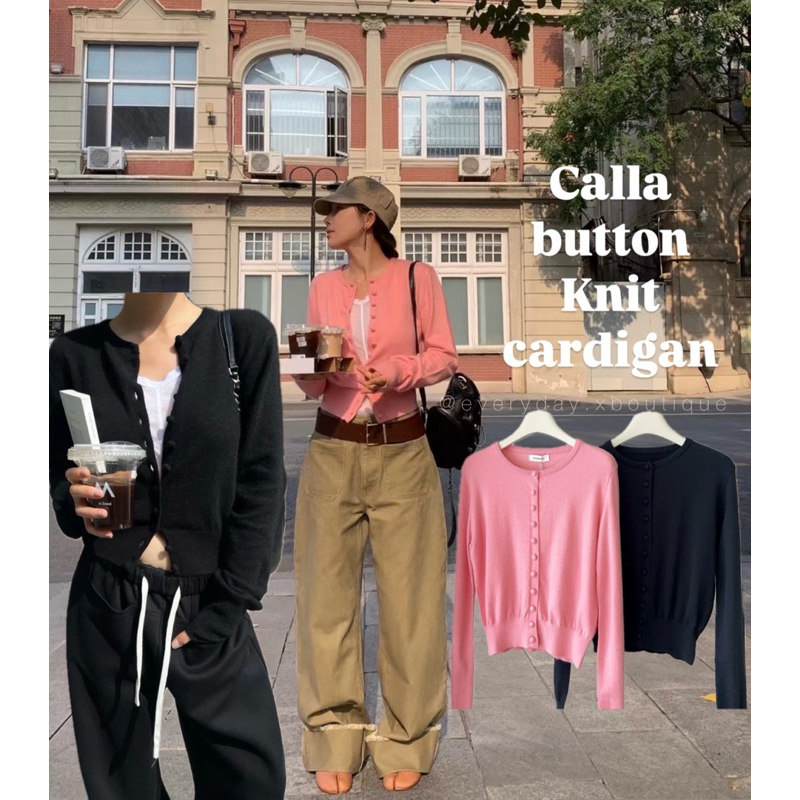 𝗖𝗔𝗟𝗟𝗔 𝗕𝗨𝗧𝗧𝗢𝗡 𝗞𝗡𝗜𝗧 𝗖𝗔𝗥𝗗𝗜𝗚𝗔𝗡 (390฿) งานไหมพรมสุดฮิต พร้อมให้กด! รุ่นนี้มีดีเทลกระดุมหน้ายาวเรียงลงมา onseason