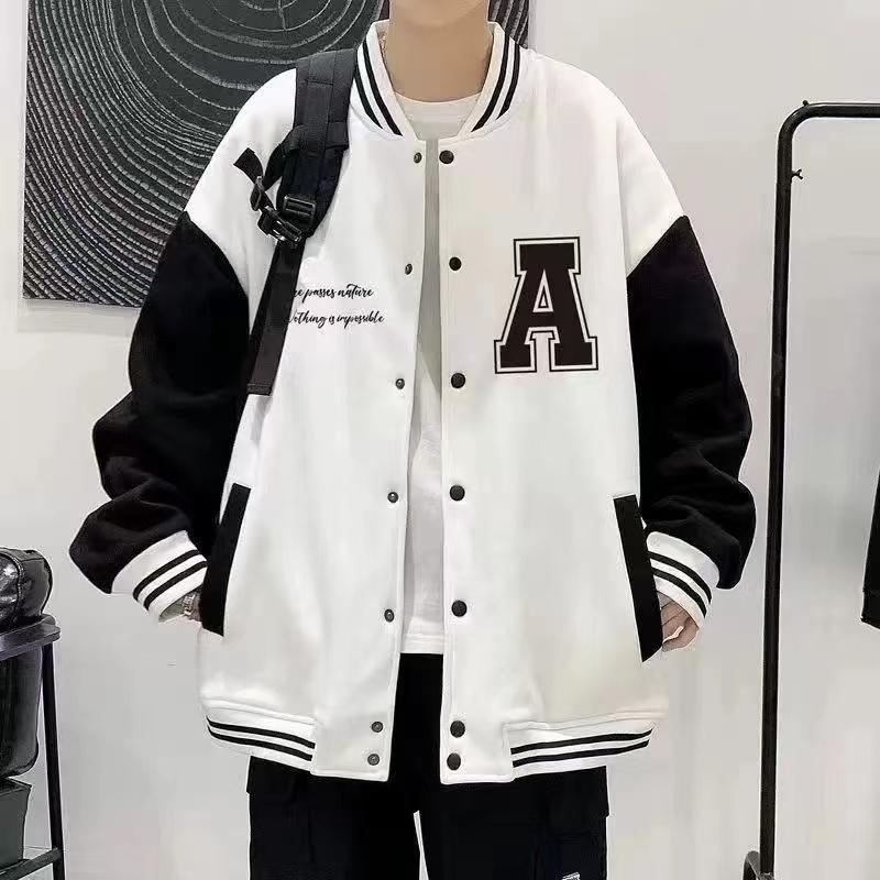 [ R6608 ] เสื้อแจ็คเก็ต ผู้ชายแฟชั่น ลายอเมริกันในเครื่องแบบ เบสบอลแบบสบายๆ