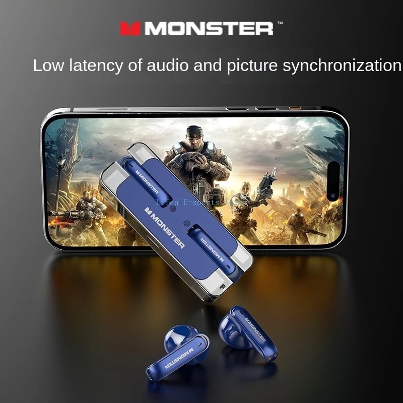 Monster XKT08 หูฟังบลูทูธไร้สาย บลูทูธ5.3 คุณภาพเสียงดี สําหรับกีฬา เล่นเกม การโทร ลดเสียงรบกวน รูปที่ 5