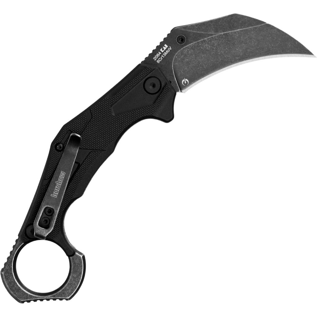 มีดพับ คารัมบิท Kershaw Outlier Assisted Karambit Knife Black GRN (8Cr13Mov 2.5" Black Stonewash)