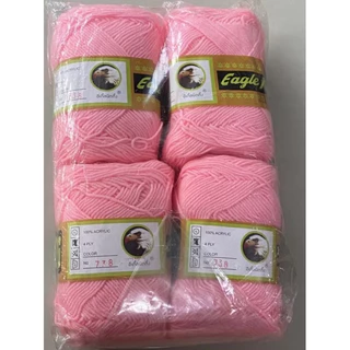 ไหมพรมอีเกิ้ล 4 ply (ขายยกห่อ) 1 ห่อ มี 4 ม้วน ใช้สำหรับถักเครื่องนุ่งห่ม,ถักตุ๊กตา