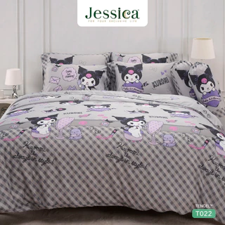 Jessica Tencel Kuromi T022 คุโรมิ เจสสิก้า ลิขสิทธิ์แท้ Sanrio ชุดเครื่องนอน ผ้าปูที่นอน ผ้านวม ผ้าห่ม