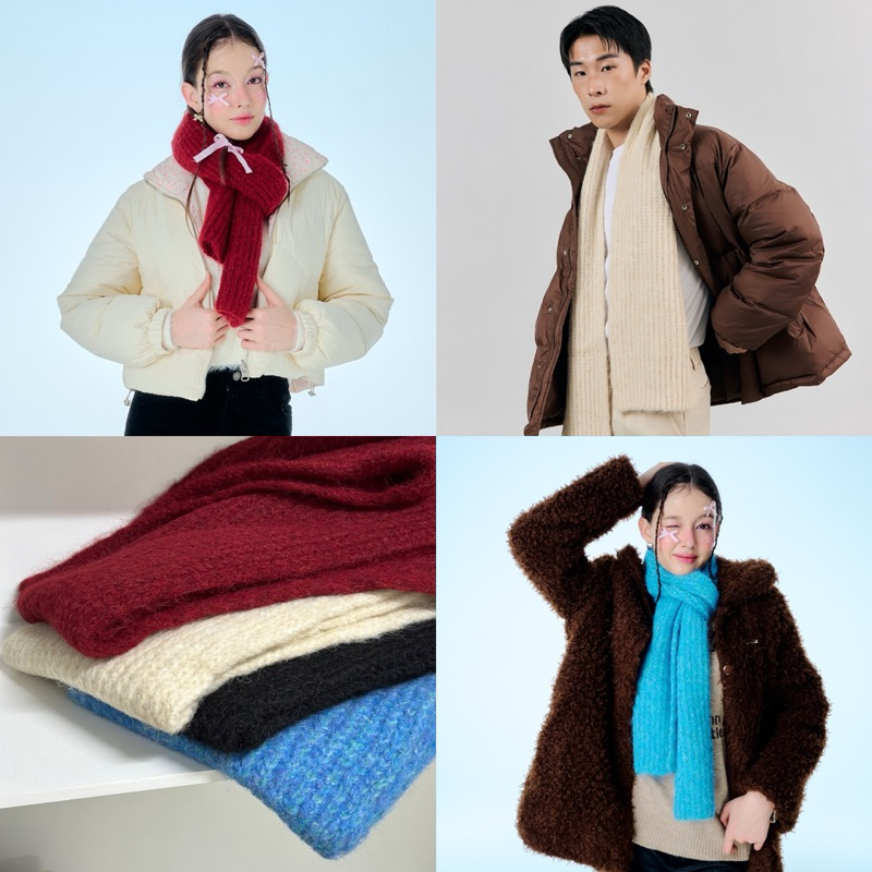 umore.made 🍬Taffy wool scarf ผ้าพันคอ เนื้อผ้าCashmereผสม unisex ช/ญ สัมผัสอุ่นนุ่ม ไม่คัน⭐️⚡️