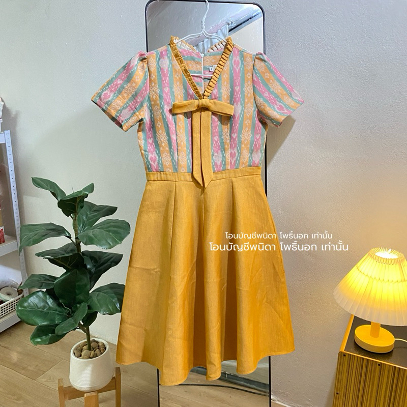 sold ❌ ส่งต่อชุดผ้าไทย Mabel - M