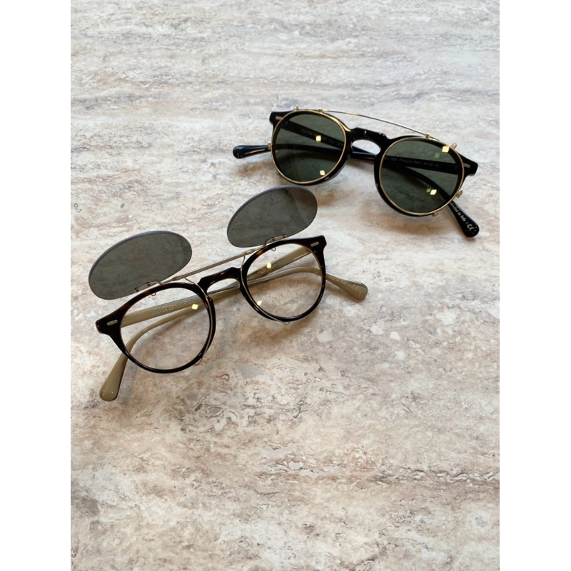 OLIVER PEOPLES - GREGORY PECK size 45 และ 47 💯% กรอบแว่น+คลิปออน