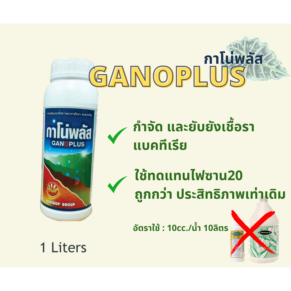 กาโน่พลัส สารฆ่าเชื้อรา แบคทีเรีย ตะไคร่และไวรัส ใช้แทนไฟซาน