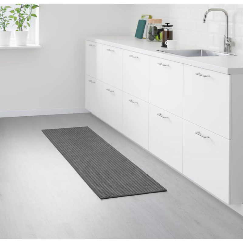 พรมห้องครัวอิเกีย อีเกีย IKEA พรมสีเทา 45x120 ซม.
