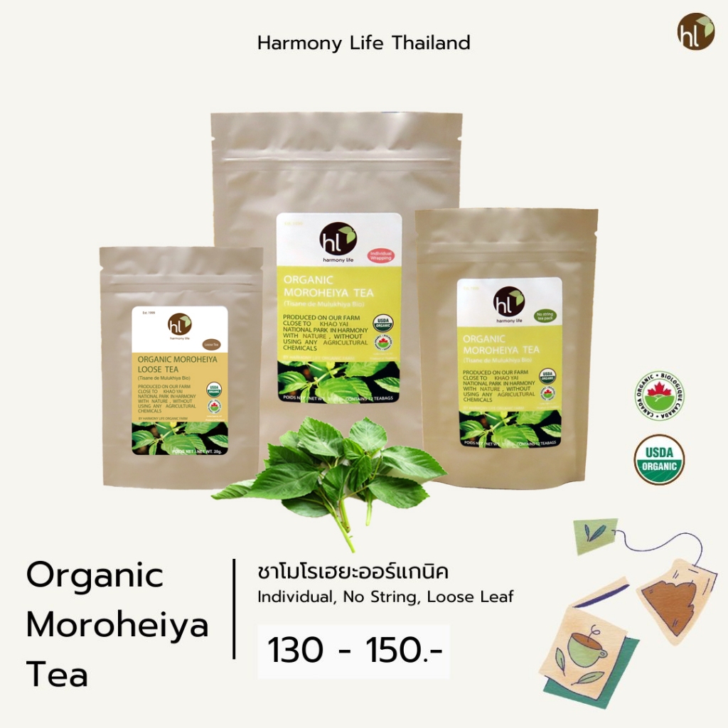 ชาผักโมโรเฮยะออร์แกนิค (Organic Moroheiya Tea)