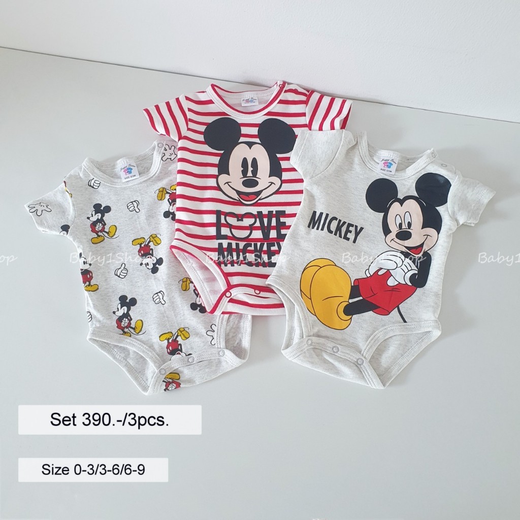 [ สินค้าพร้อมส่ง] บอดี้สูทแขนสั้นลายการตูน