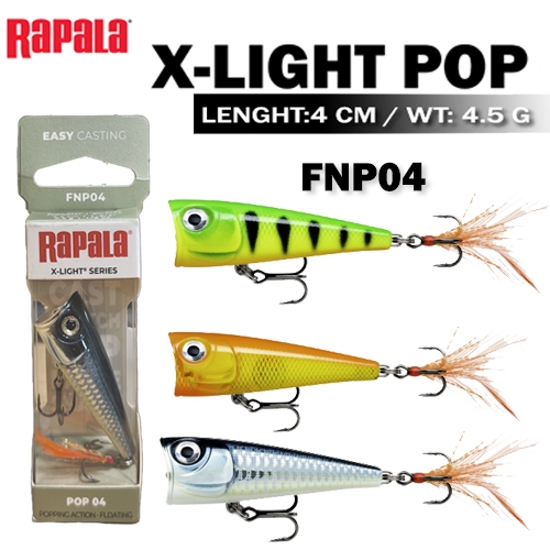 เหยื่อปลอม RAPALA X-LIGHT POP FNP04