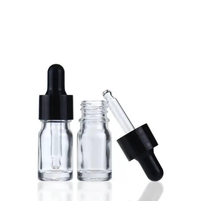 [Coss Pkg.] ขวดแก้วสีใส (รหัสYB18-PURE) 5ml 10ml 15ml 20ml 30ml 50ml 100ml บรรจุภัณฑ์ใส่เซรั่ม น้ำมันหอมระเหย น้ำหอม