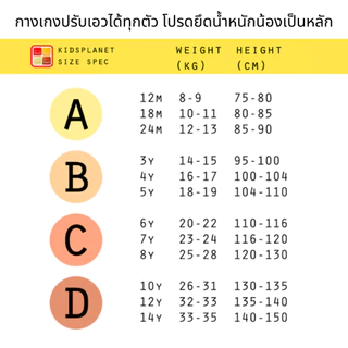 กางเกงขายาวเด็กผู้ชาย ปรับเอวได้ทั้งสองด้าน ผ้าฝ้าย 100% อายุ 1-14 ปี ของแท้จาก KidsplanetOfficial (2713P)