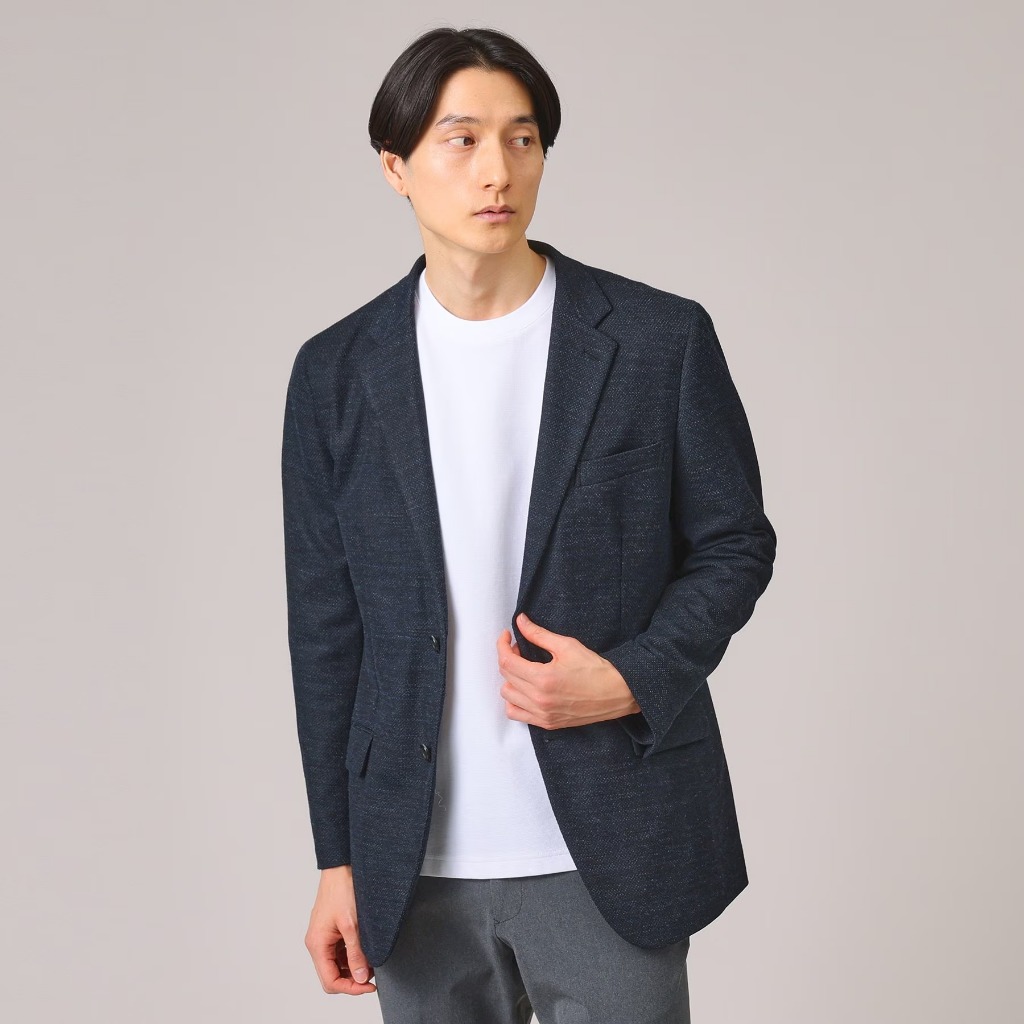 TAKEO KIKUCHI เสื้อแจ็คเก็ต BISHU WOOL-BLEND HONEYCOMB JACKET