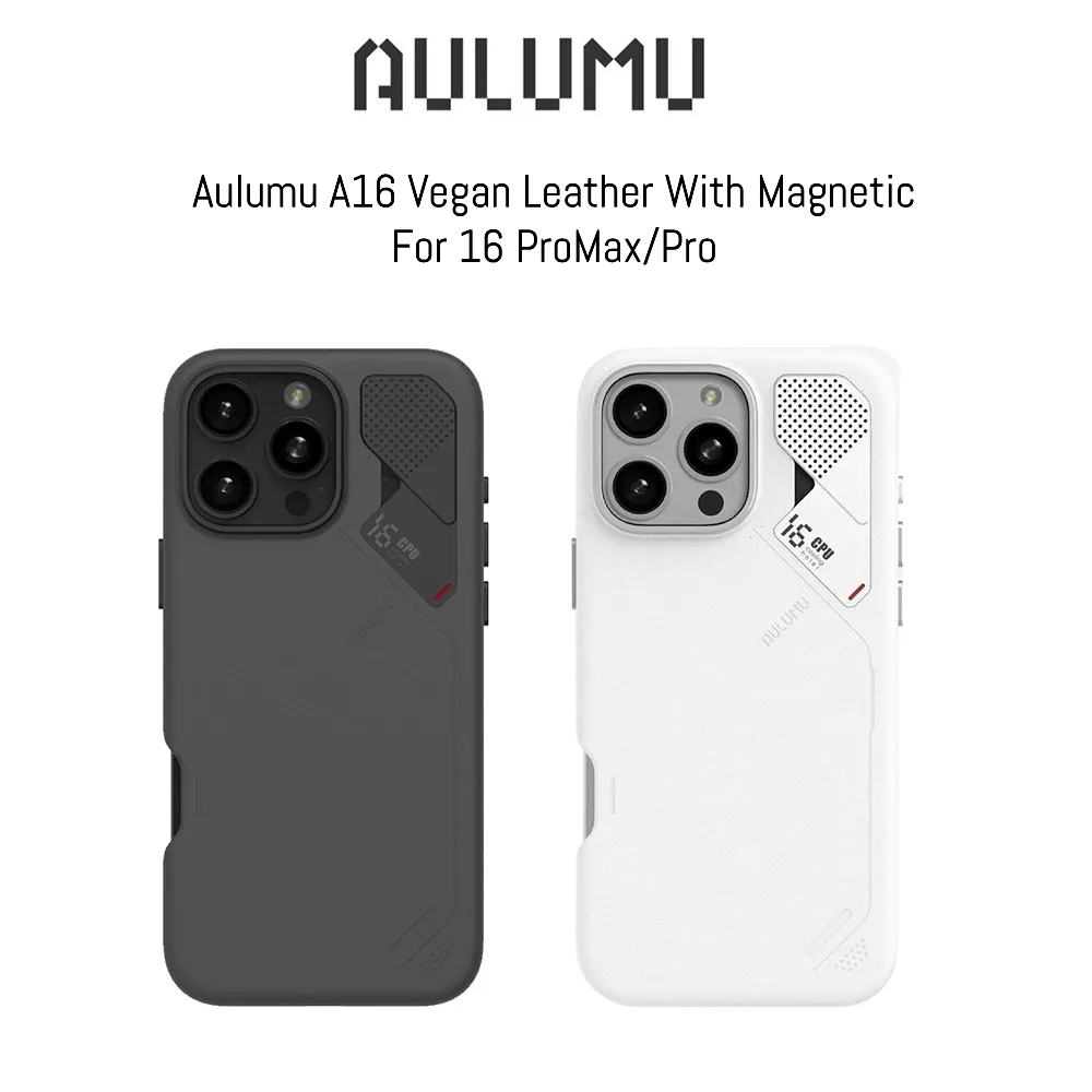 Aulumu A16 Vegan Leather With Magnetic เคสหนัง Vegan กันกระแทกเกรดพรีเมี่่ยม เคสสำหรับ iPhone16Pro/1
