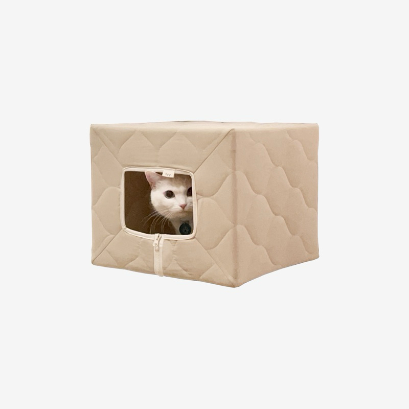 Gottagohome Padded house บ้านทรงกล่อง อุโมงค์ทรงกล่อง บุนวม นิ่มสบาย สำหรับน้องแมว นำเข้าจากเกาหลี