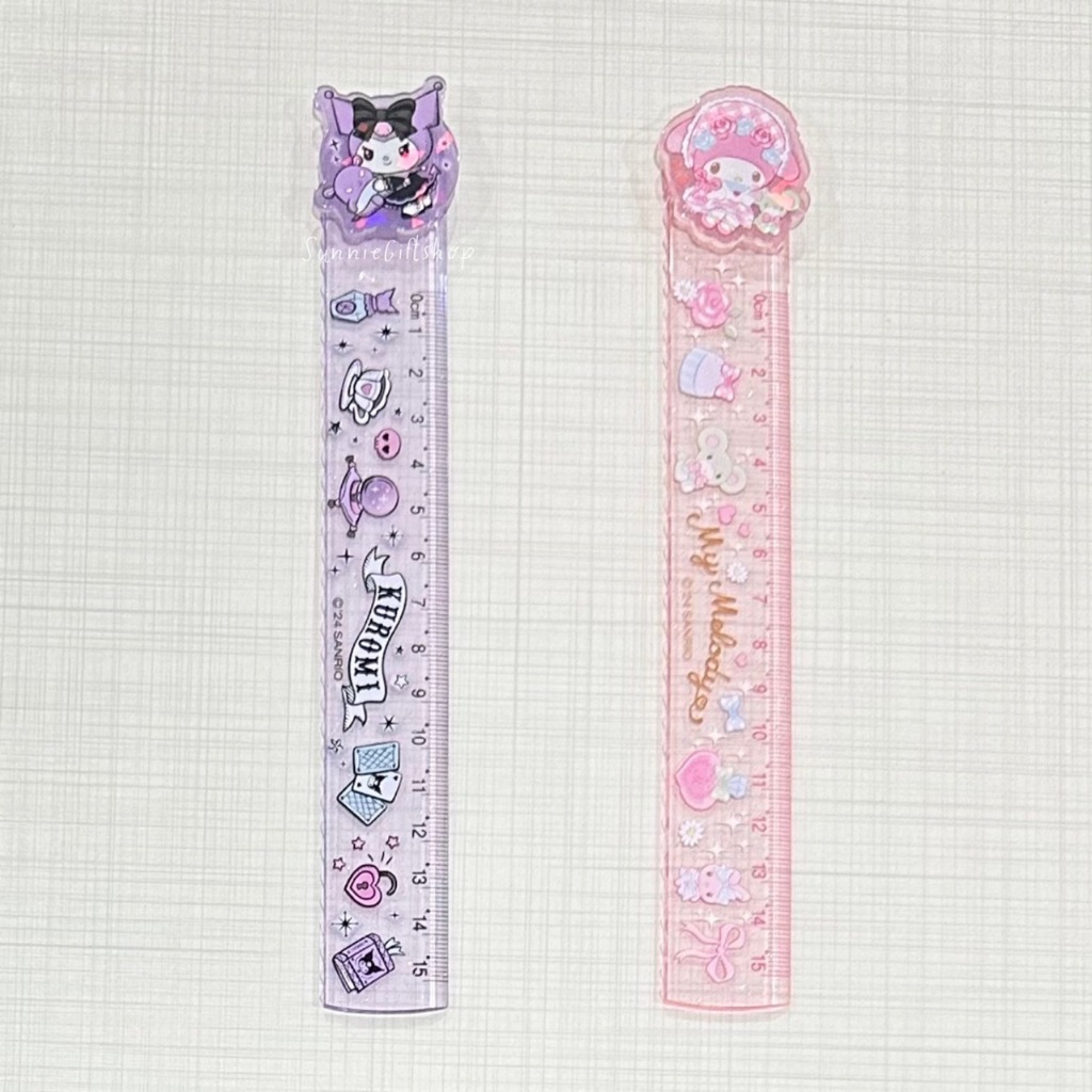 ไม้บรรทัด ลายการ์ตูน 15cm ตัวการ์ตูนด้านบนหมุนได้