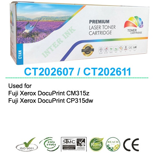 ตลับหมึก Fuji Xerox DocuPrint CM315z / CP315dw (CT202611) สีฟ้า Compatible