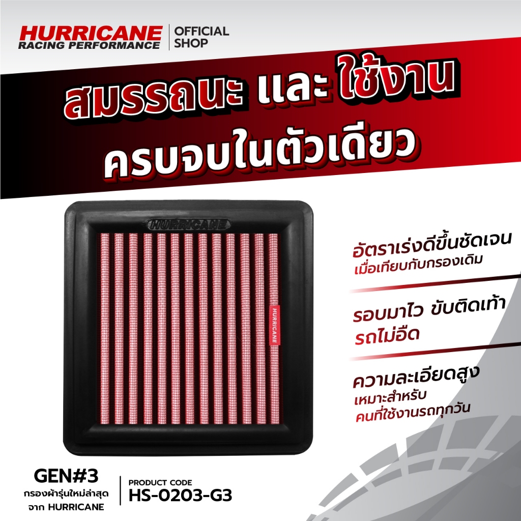 💯🏁กรอง Hurricane (รุ่นผ้า) City Honda ซิตี้ ฮอนด้า  ปี 08-13