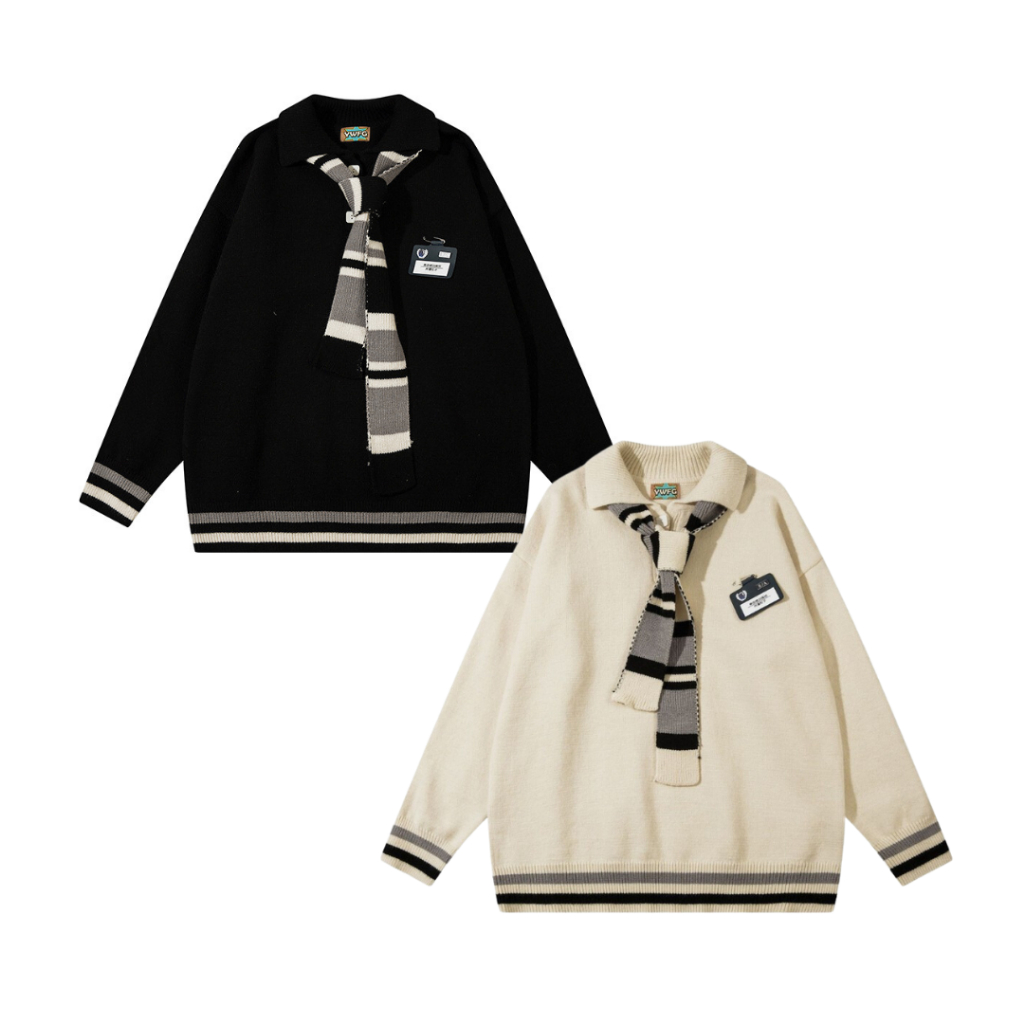 เสื้อแขนยาวเกาสไตล์ยูนิฟอมเกาหลี Korea Uniform Sewater Shirt