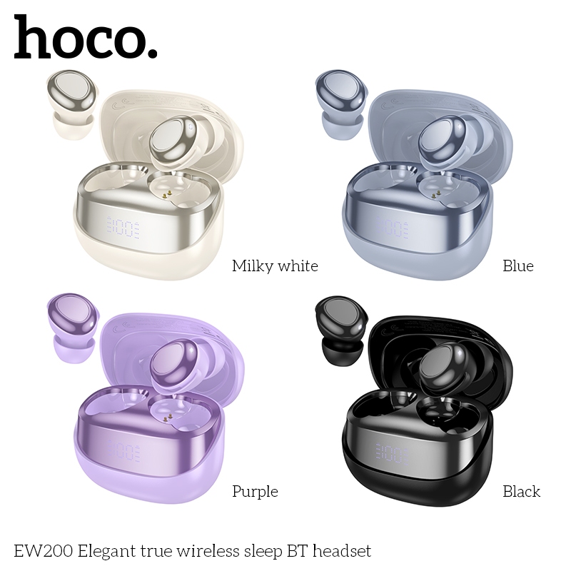 HOCO EW200 หูฟังไร้สาย TWS สำหรับใส่นอน ไม่เจ็บหู กันน้ำ IPX4 ใช้ได้ต่อเนื่อง 4 ชม. บลูทูธ 5.4 hc3