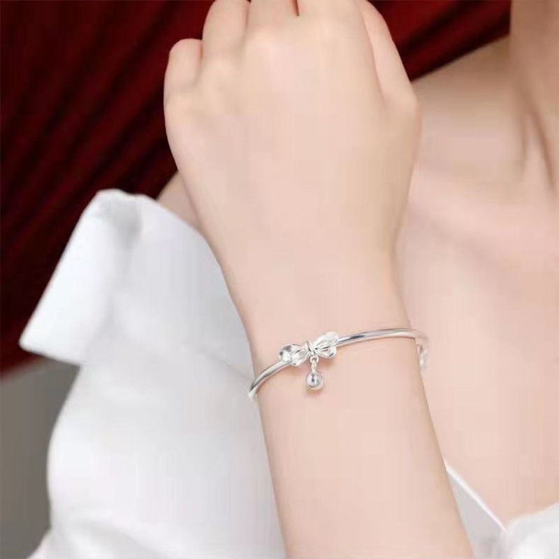 ในไทย สร้อยข้อมือ ประดับโบว์ สามารถปรับได้ เข้ากับทุกการแต่งกาย แฟชั่นเรียบง่าย สําหรับผู้หญิง
