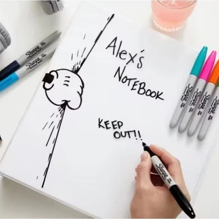 Sharpie ปากกามาร์คเกอร์ Permanent Marker Fine 1.0 มม. ชนิดลบไม่ได้ (ราคาต่อ 1 ด้าม)
