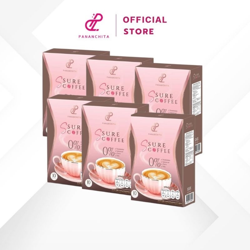 (ของแท้) กาแฟเป้ย 6 กล่อง เอสชัวร์ กาแฟ 3in1 ปนันชิตา ส่งจากบริษัท