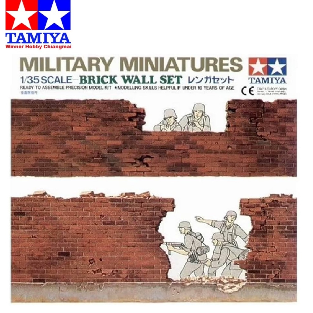 โมเดลอุปกรณ์ทางทหาร Tamiya 35028 Brick Wall Set 1/35