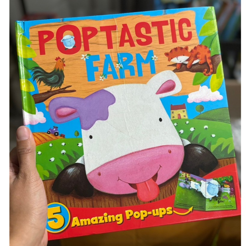 BBW หนังสือ Pop-Tastic Books: Poptastic Farm หนังสือ Pop-Up 3D