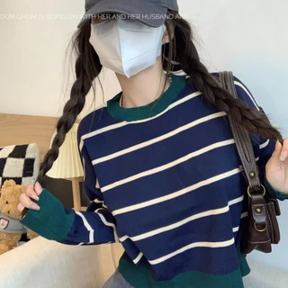พร้อมส่งในไทย** เสื้อกันหนาวแขนยาวไหมพรม ลายพราง หนานุ่มใส่สบายสำหรับหน้าหนาว Y149