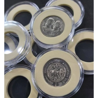 **[ชุด10ตลับ] ตลับใส่เหรียญ มีไส้โฟมบังคับเหรียญ ขนาด19-35มม. ตลับอคิลิคใส่เหรียญสะสม ตลับอคิลิค ตลับสูญญากาศ มี8ขนาด