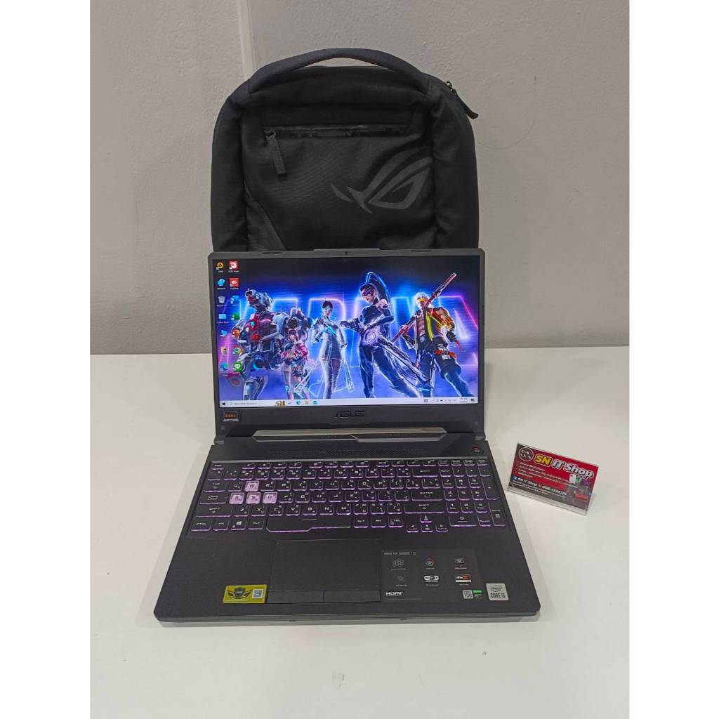 โน๊ตบุ๊คเกมส์มิ่ง Asus TUF (มือสอง) สเปค CPU Intel Core i5-10300H RAM : 16 GB  SSD : M.2 512 GB NVID