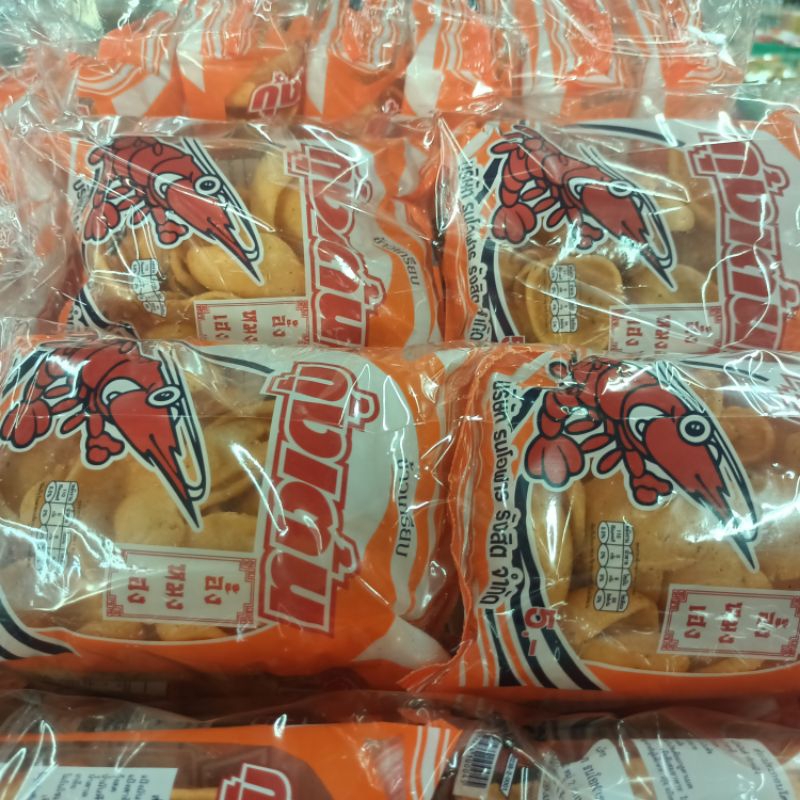 ข้าวเกรียบกุ้งเต้นแพ็ค12ห่อ