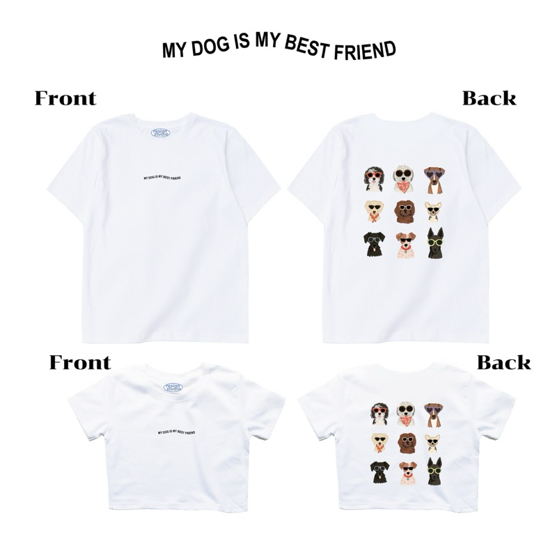 resign studio - crop&oversize ลาย Dog is my best friend