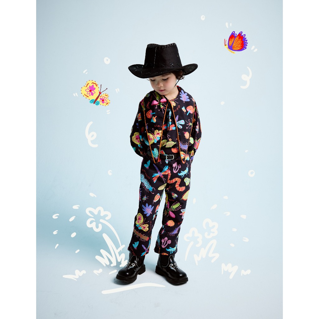 Oh my little creepy bug shirt ชุดเซ็ตฮาโลวีน ลายแมลง เสื้อแขนยาว + กางเกงขายาว พร้อมส่ง