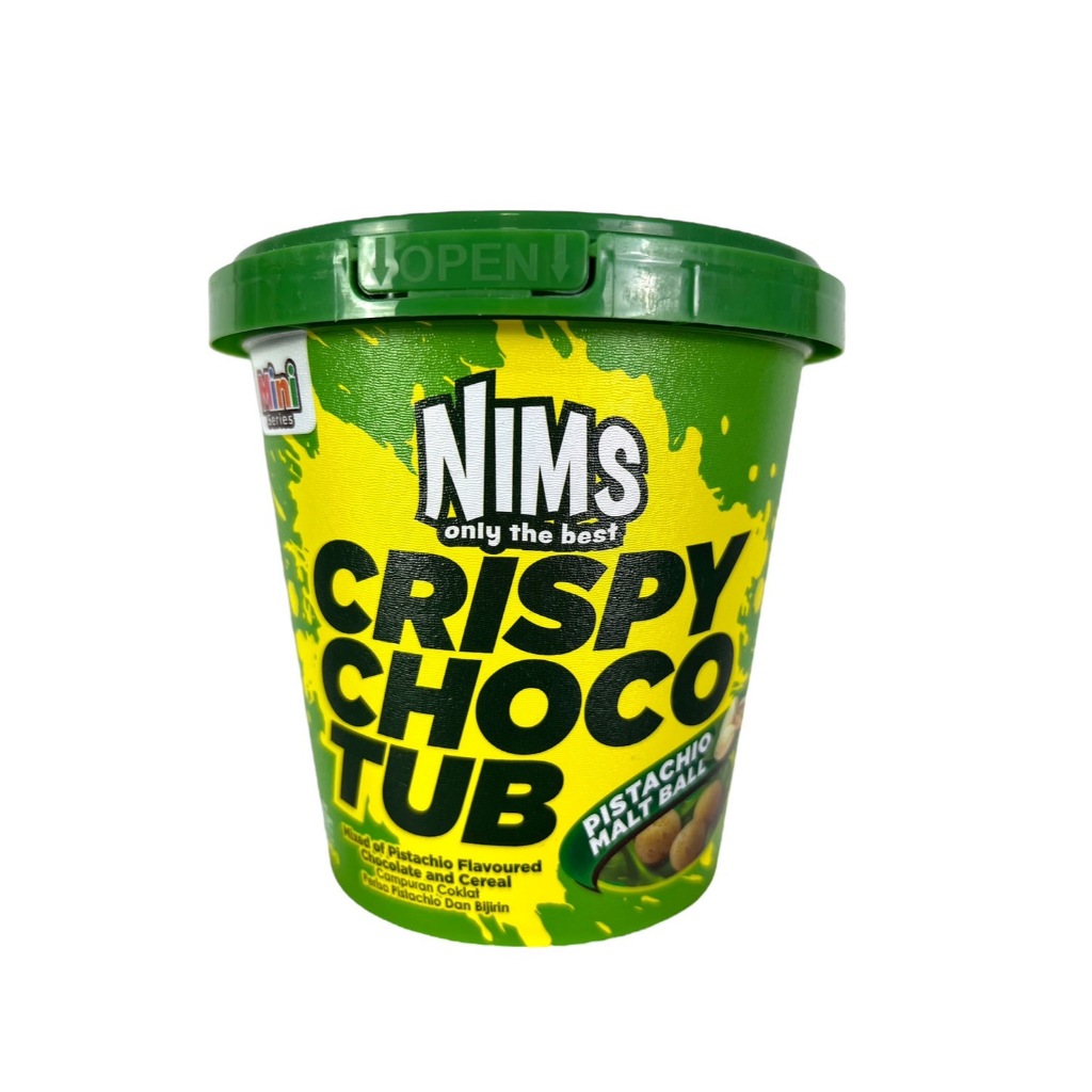 Nims crispy choco tube ชอคโก้คริสปี้ ช็อกโกแลตดูไบ Pistachio 140 กรัม